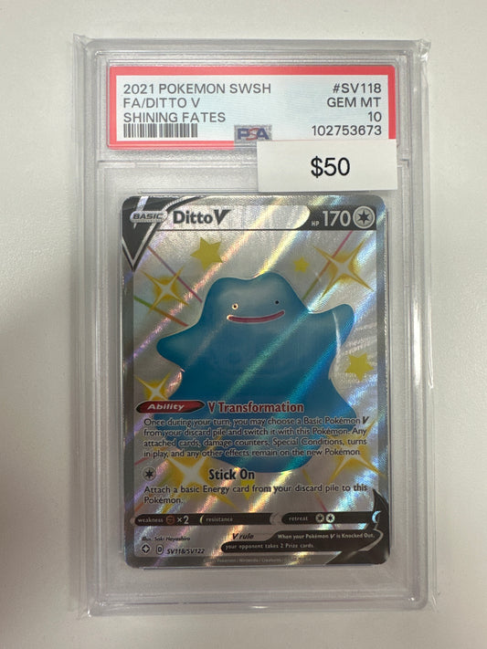 Pokemon Ditto V SV118/SV122 PSA 10