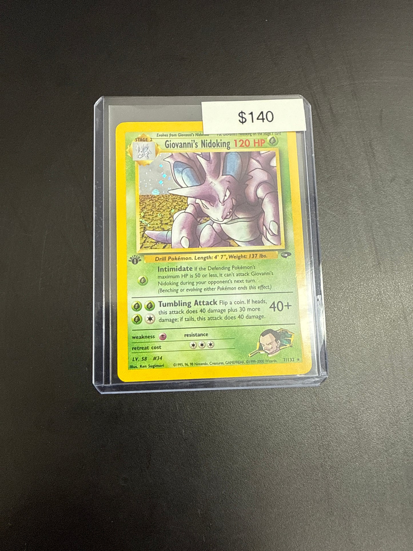 Pokémon Giovanni Nidoking 7/132 1st Ed.