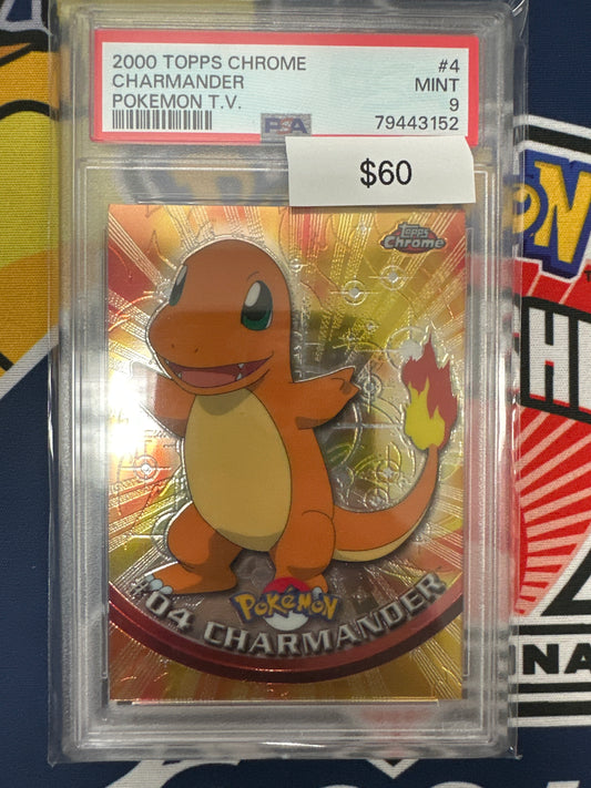Pokemon Topps Chrome 2000 Charmander PSA 9