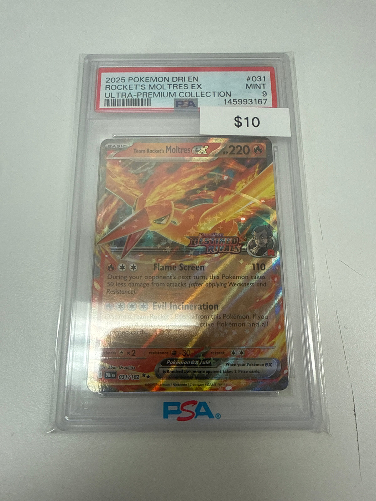 Pokemon Moltres Ex #031/182 PSA 10