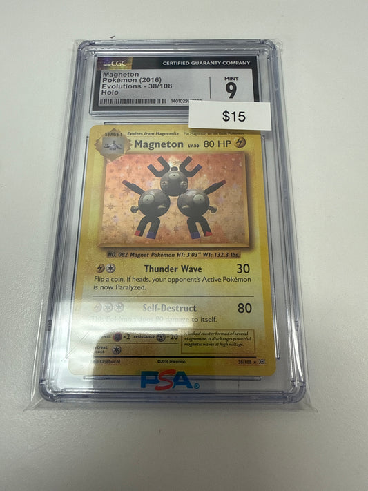 Pokemon Magneton Holo #38/108 CGC 9