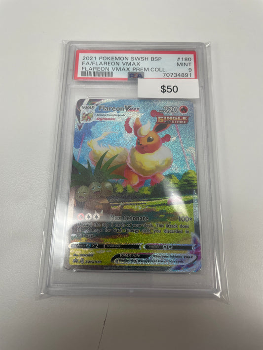 Pokemon Flareon Vmax Alt Art #swsh180 PSA 9
