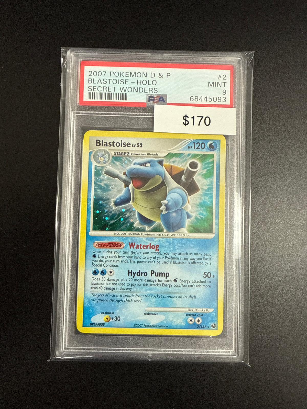 Pokémon Blastoise Lv 52 PSA 9