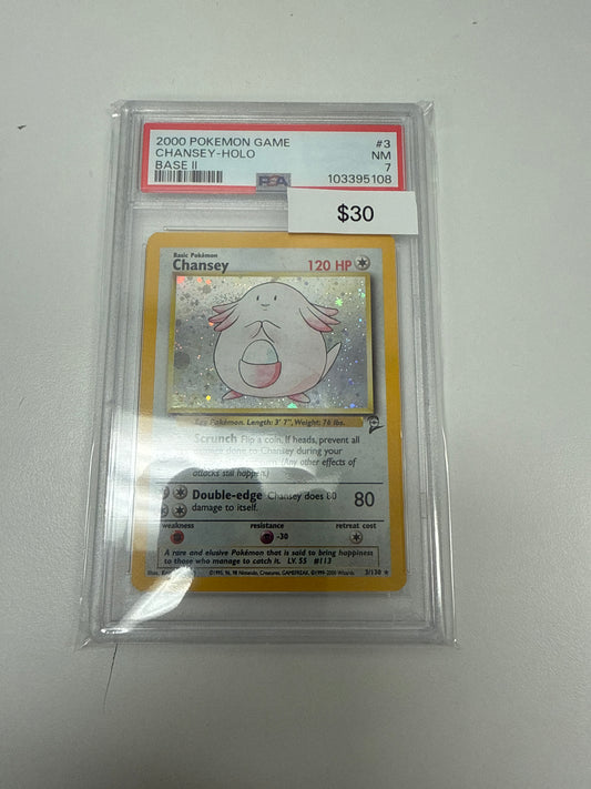 Base Set 2 Chansey Holo #3/130 PSA 7