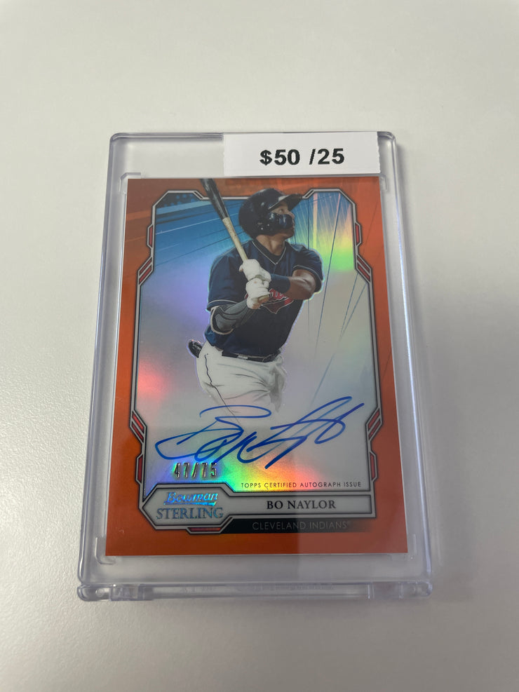 2019 Bowman Sterling Bo Naylor Orange Auto /25 