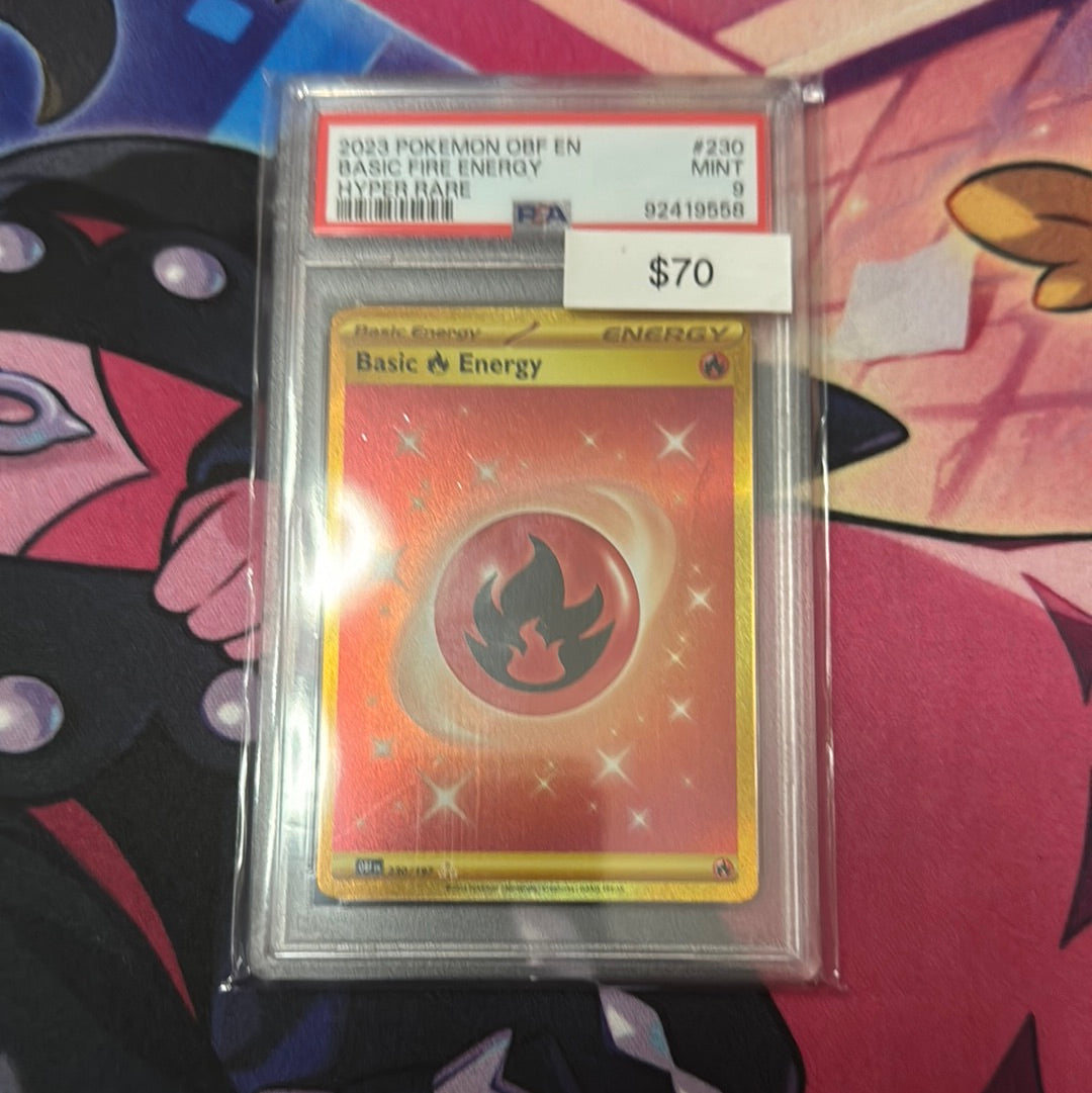 Pokémon Basic Fire Energy 230 PSA 9