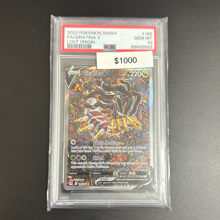 Pokémon Lost Origin Giratina V 186 PSA 10 – Grail Pokémon Lost Origin Giratina V 186 PSA 10 – Grail