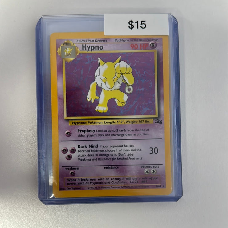 Pokémon Hypno Fossil Holo 8/62