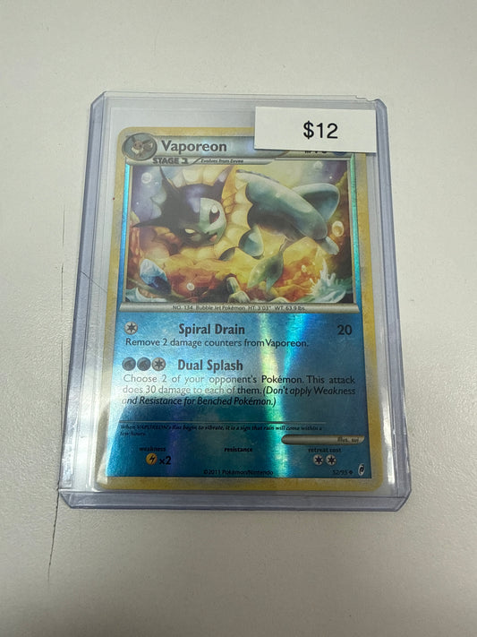 Pokemon Vaporeon Rev Holo #52/95