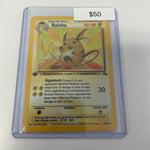 Pokémon Raichu Fossil 1st Edition Holo 14/62