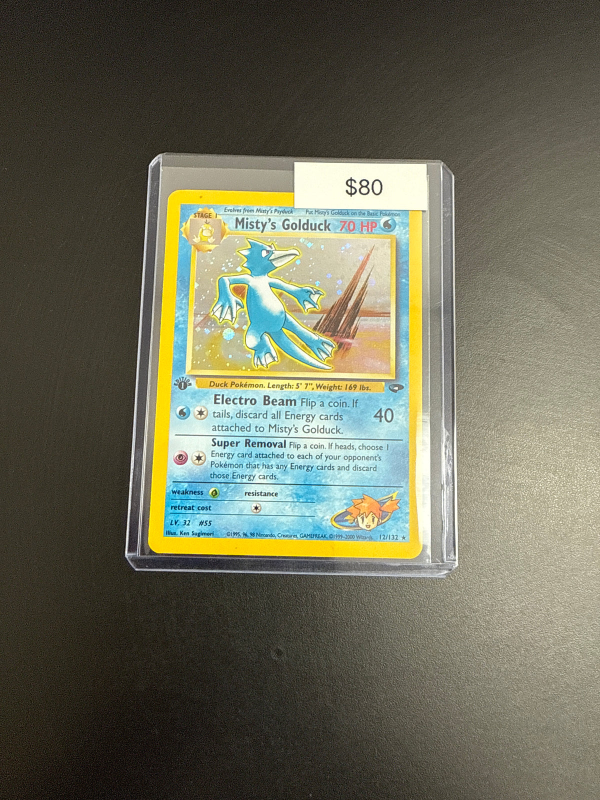 Pokémon Misty Golduck 1st Ed. 12/132