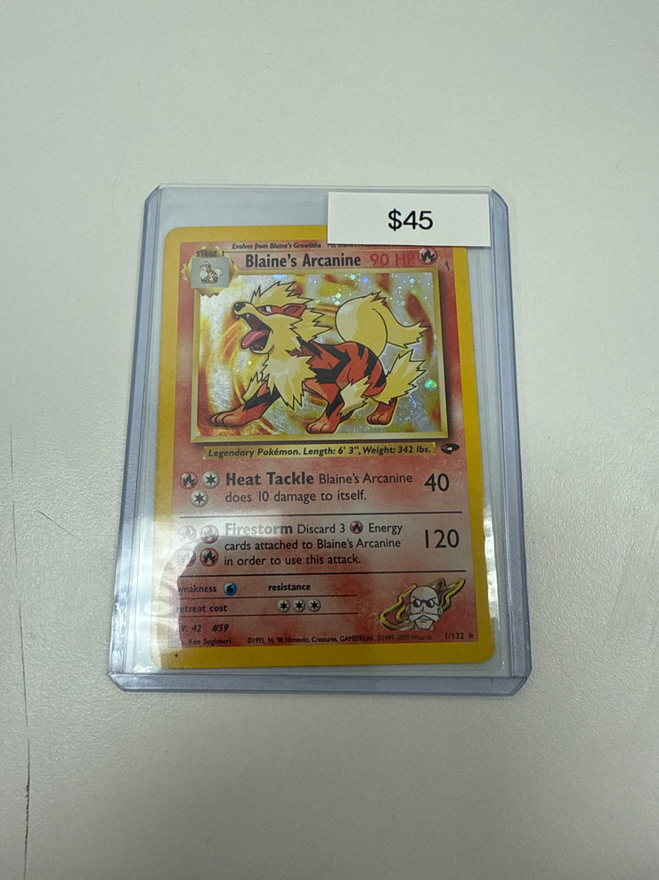 Pokemon Blaine’s Arcanine Holo 