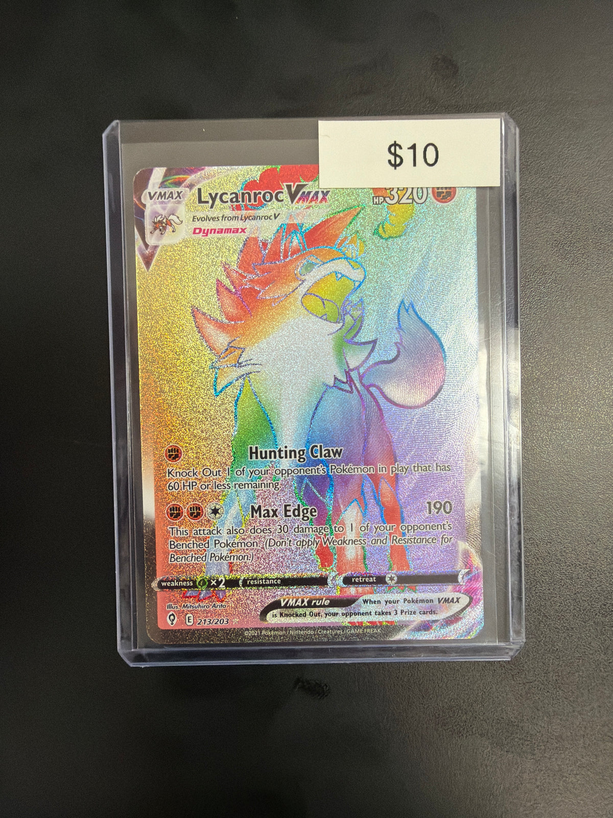 Pokemon Lycanroc VMAX Secret 213/203