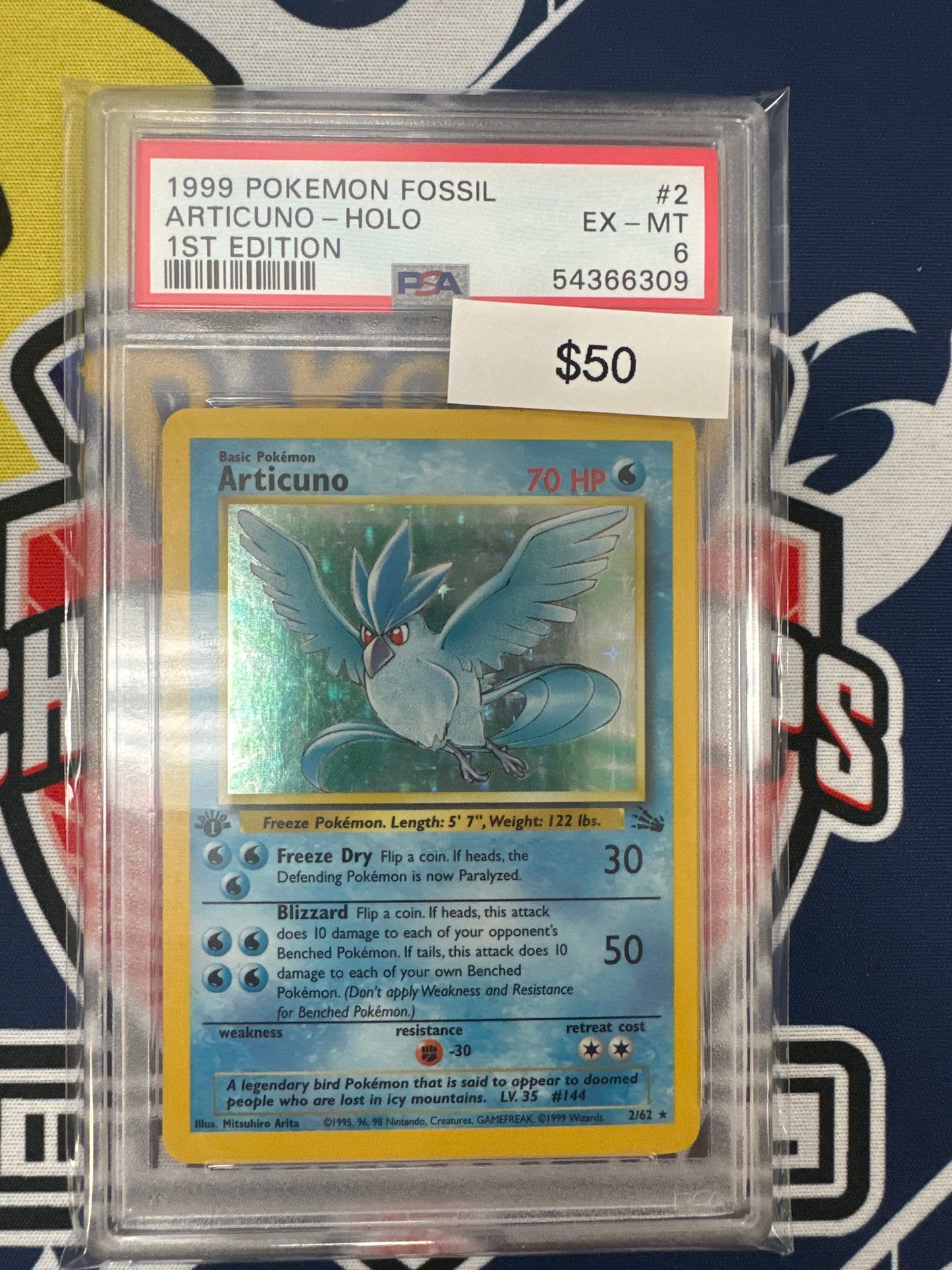 Pokemon Articuno 2/62 1st Edition Holo PSA 6