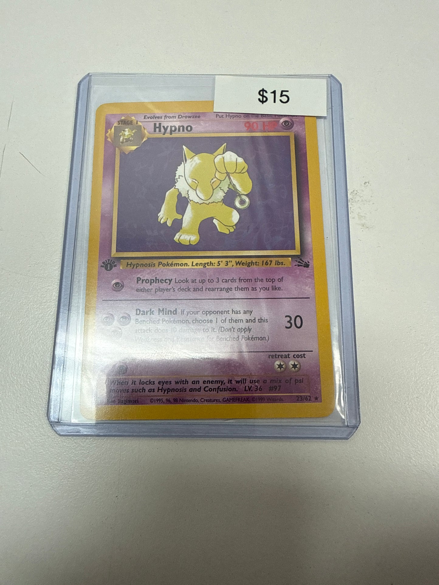 Pokemon Hypno 1st Edition Non-Holo #23/62