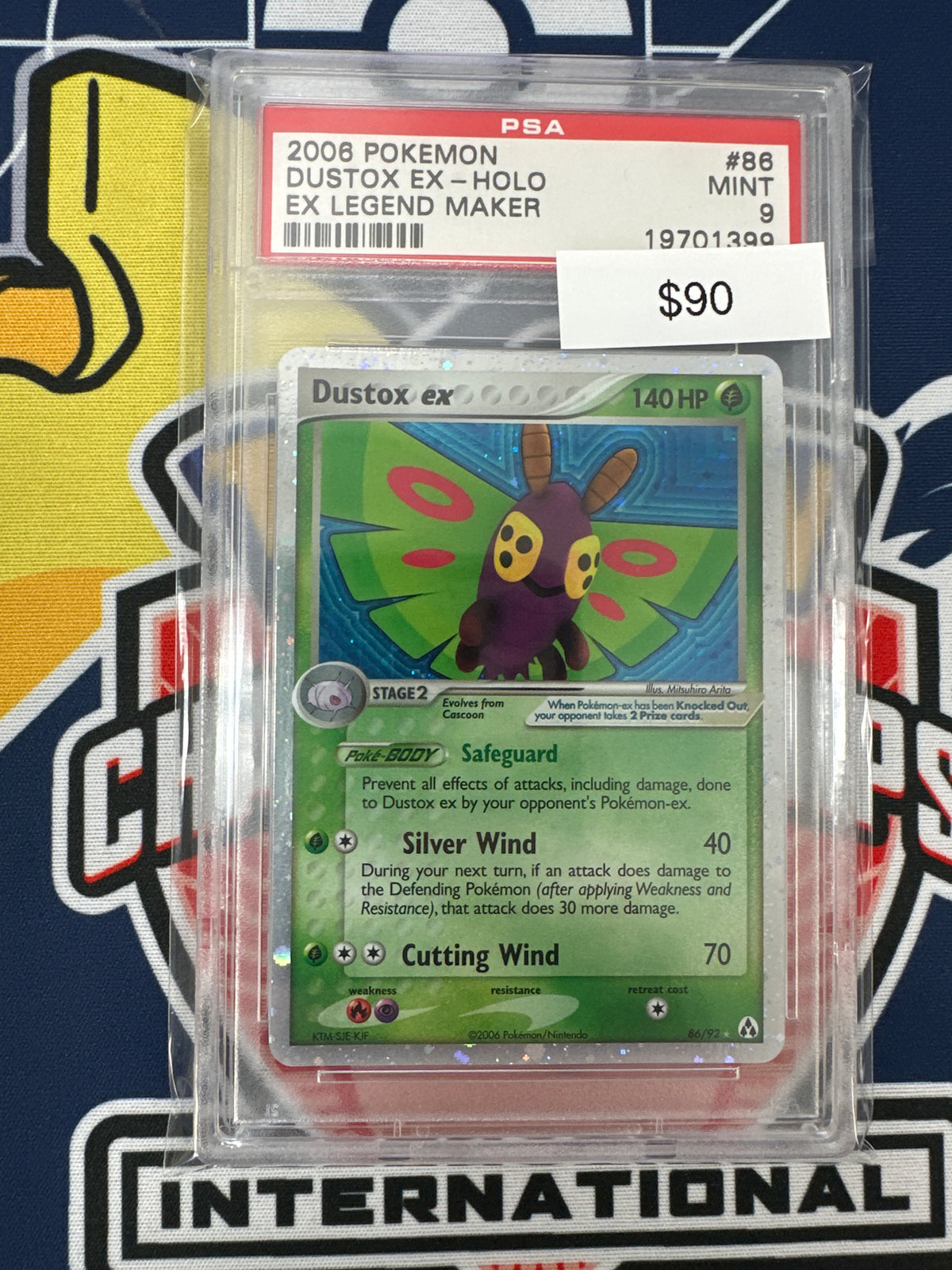 Pokemon Dustox Ex 86/92 PSA 9