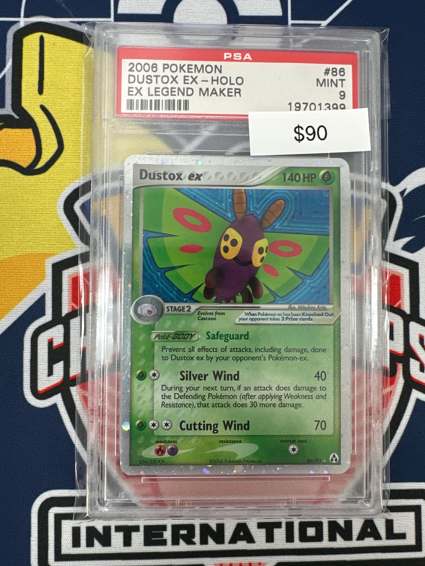 Pokemon Dustox Ex 86/92 PSA 9