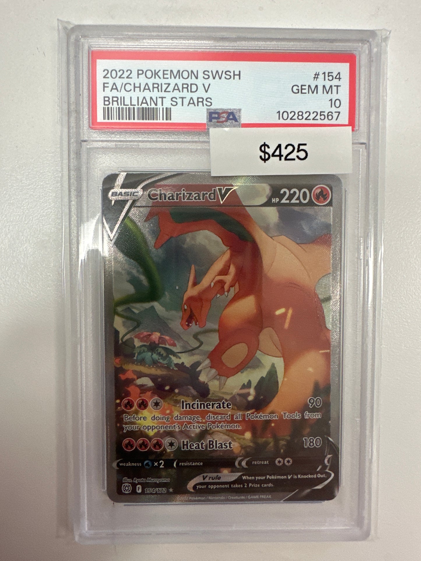Pokemon Charizard V Alternate Art 154/172 PSA 10