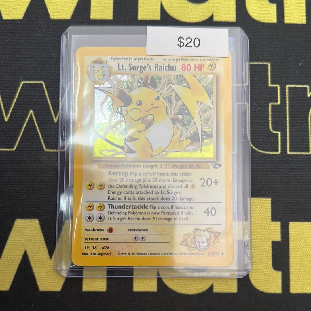 Pokémon LT. Surges Raichu Holo Neo 11/132
