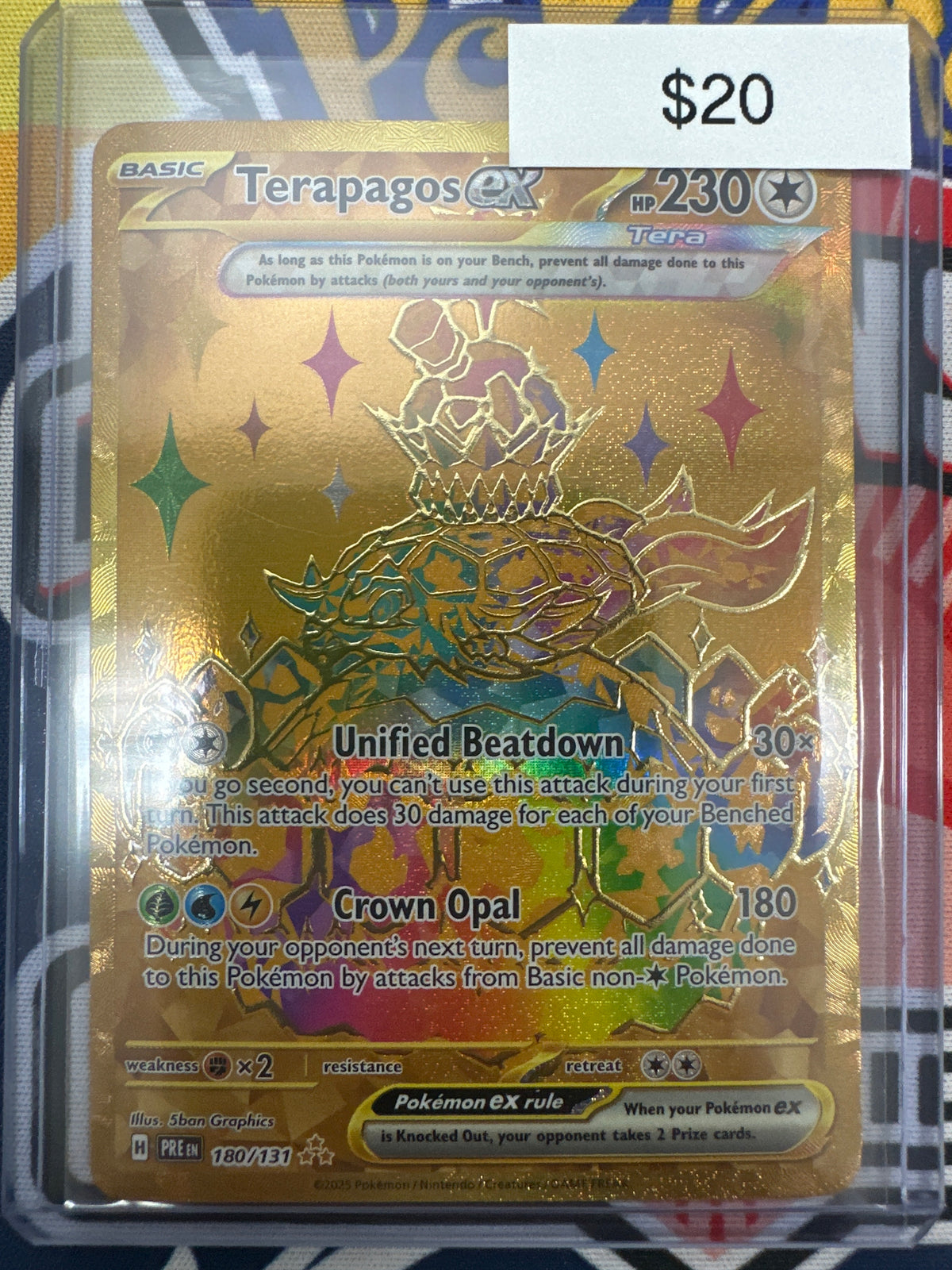 Pokemon Prismatic Evolutions Terapagos ex 180/131