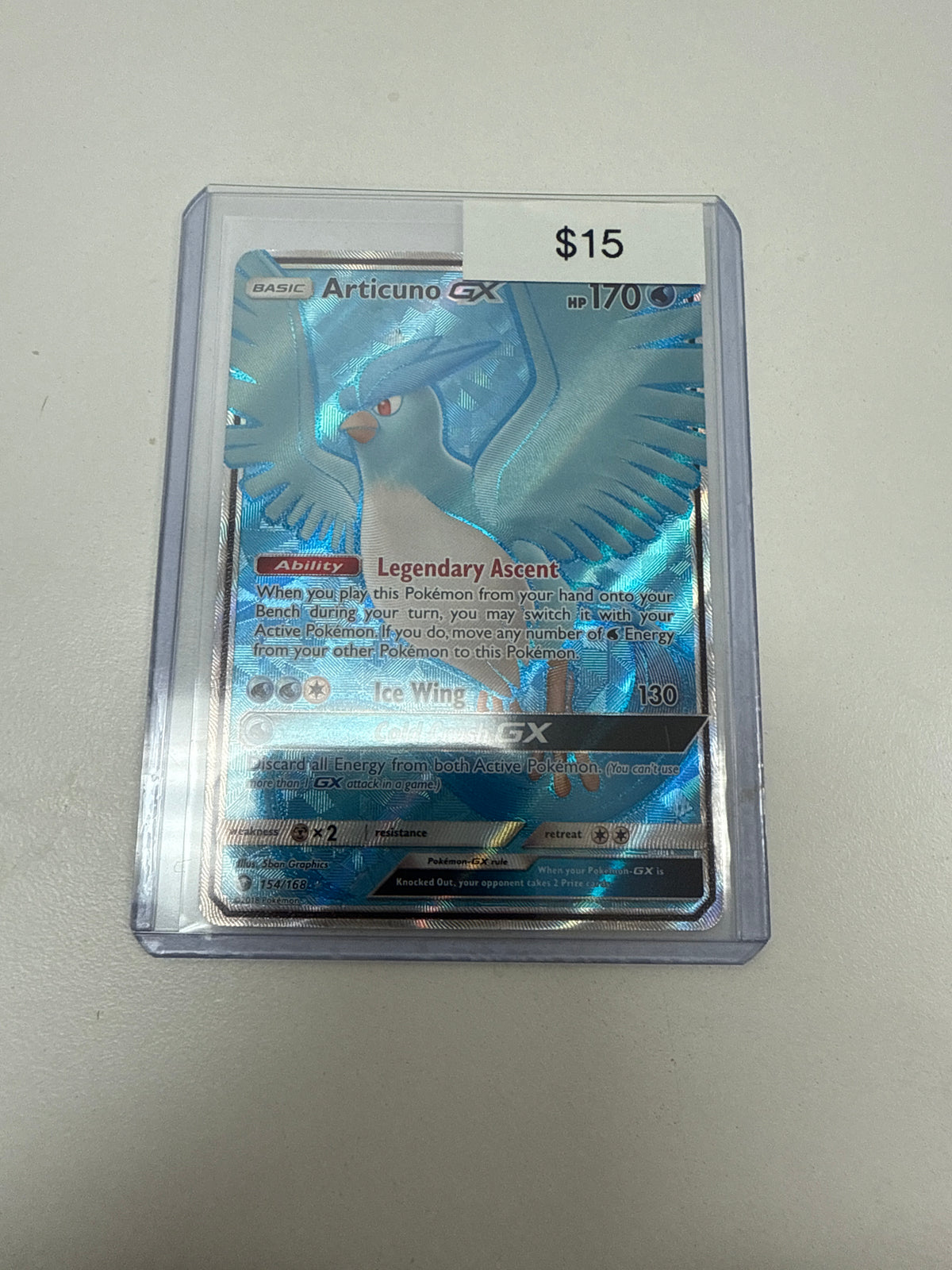 Pokemon Articuno Gx Full Art #154/168
