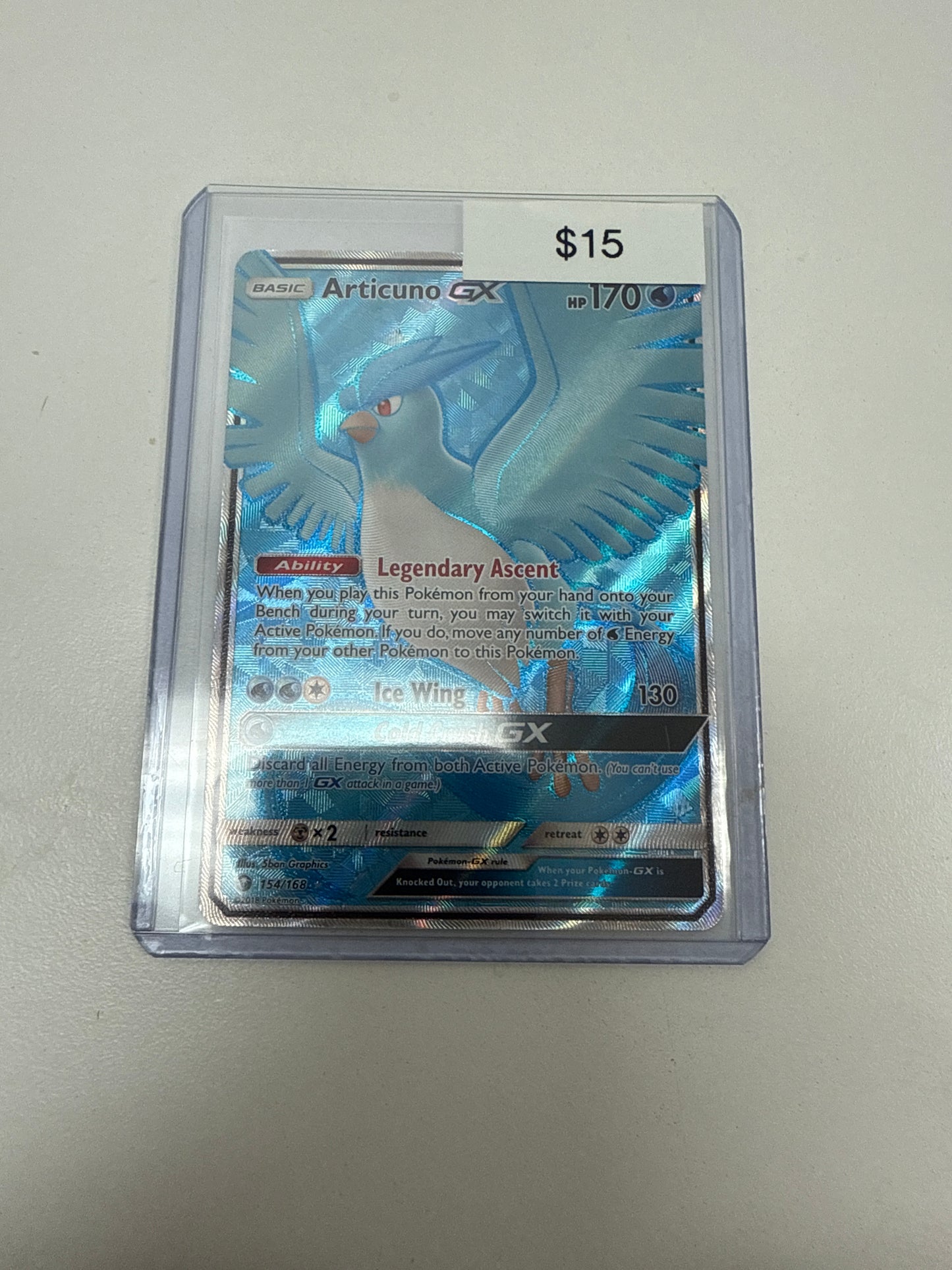 Pokemon Articuno Gx Full Art #154/168