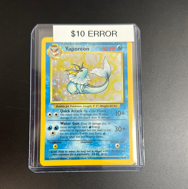 Pokémon Jungle Vaporeon Error 12/64