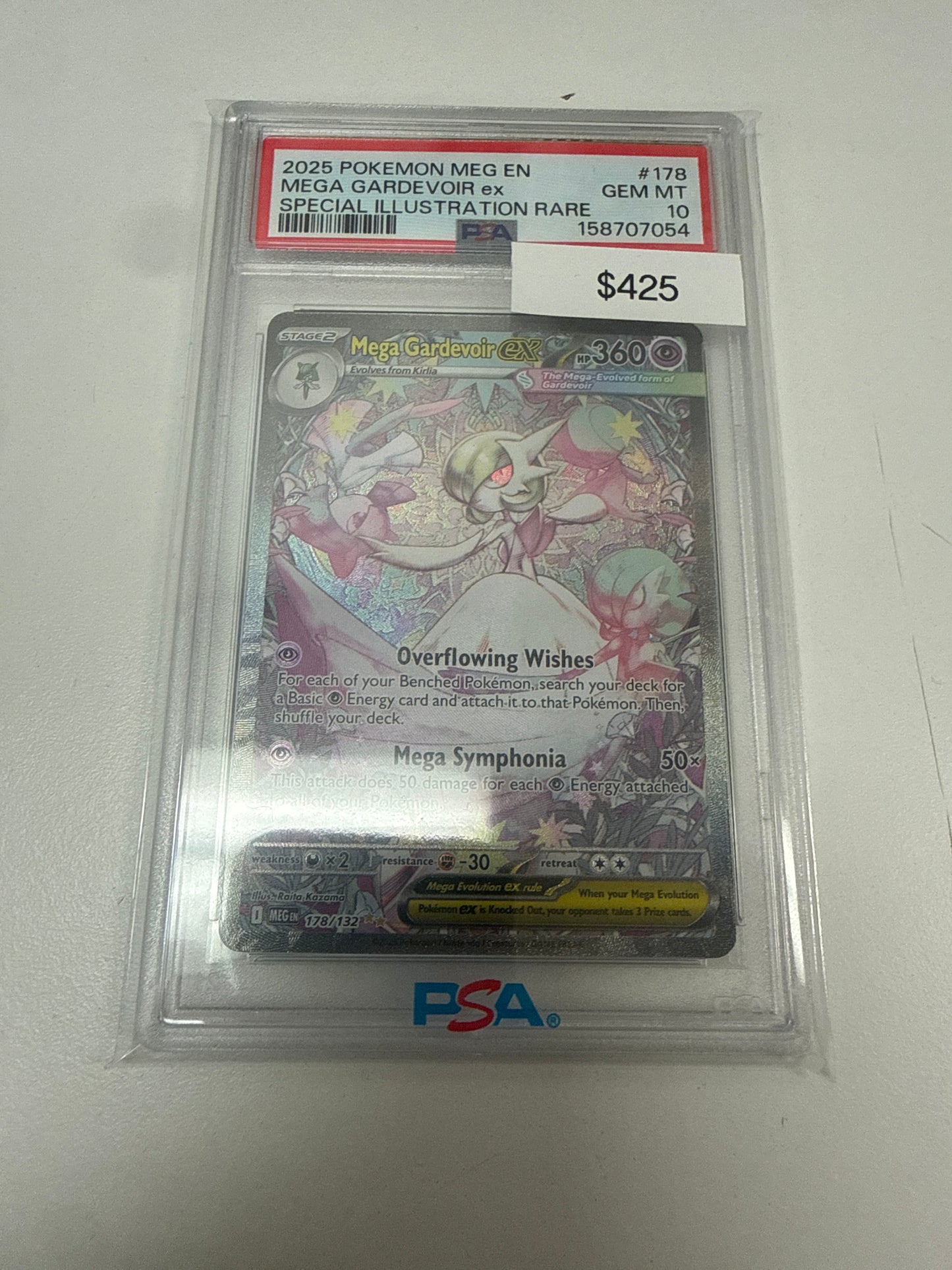 Pokemon Mega Gardevoir Ex #178/132 PSA 10