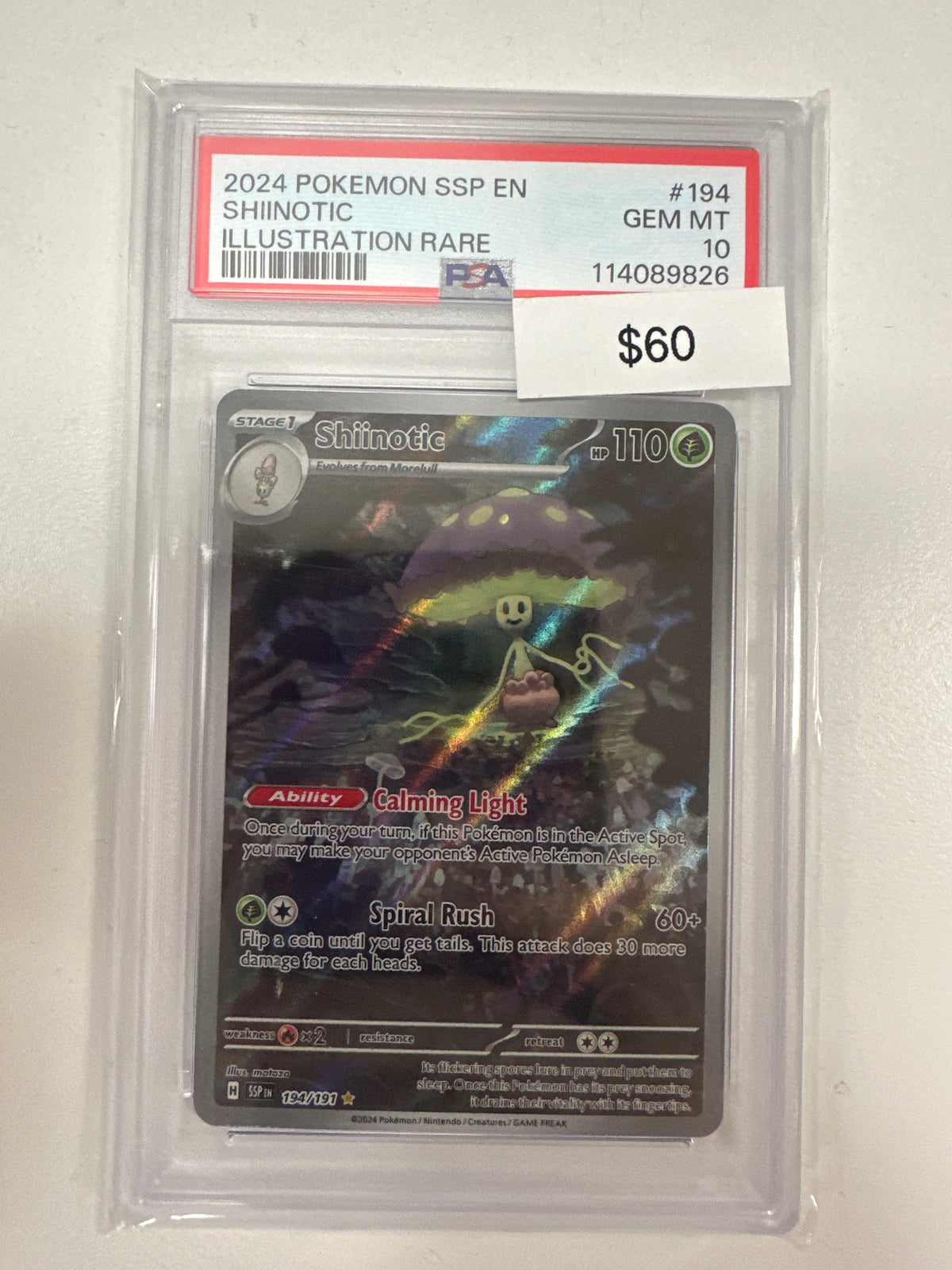 Pokemon Shiinotic 194/191 PSA 10