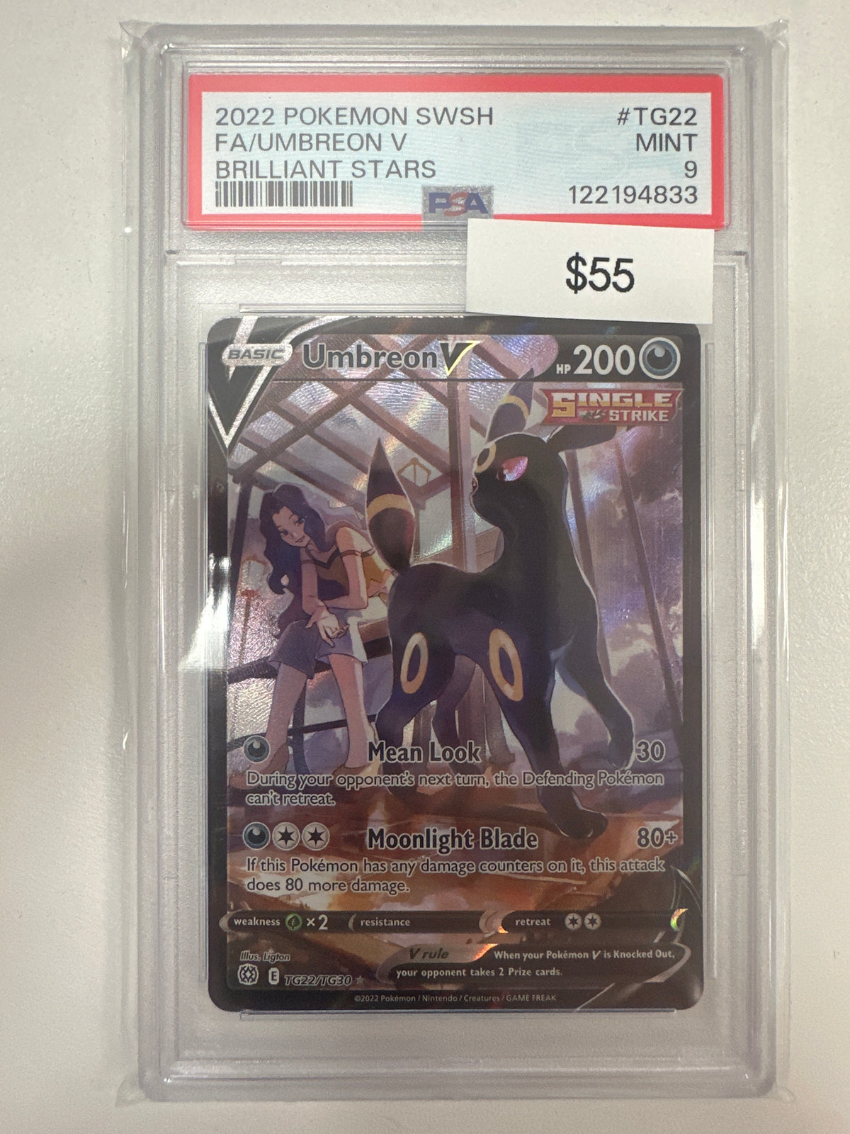 Pokemon Umbreon V TG22/TG30 PSA 9