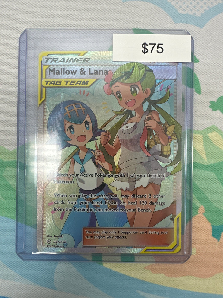 Pokemon Cosmic Eclipse Mallow & Lana Full Art 231/236