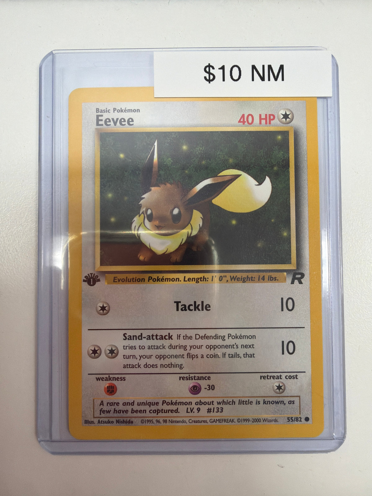 Pokemon Eevee Rocket 1st Edition 55/62