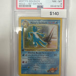 Pokemon Misty’s Golduck 1st Edition Holo PSA 8
