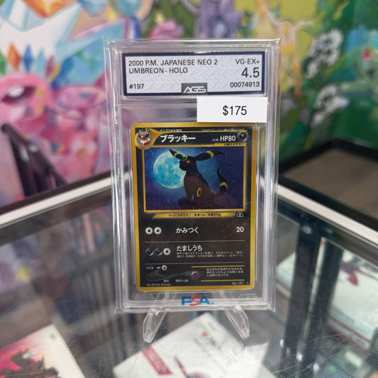 Pokemon Japanese Neo Umbreon #197 AGS 4.5