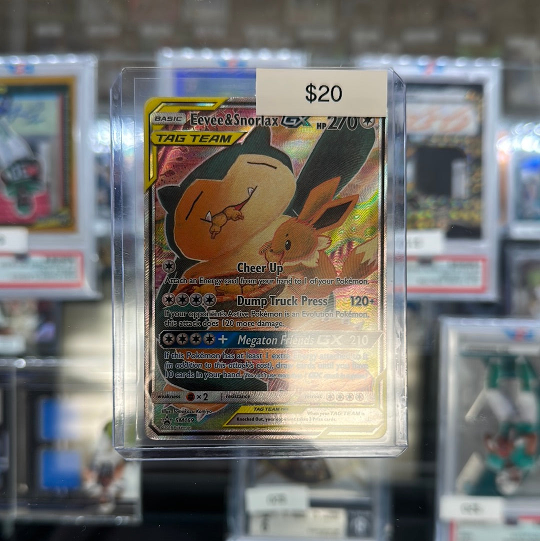 Pokmeon eevee & Snorlax GX SM169