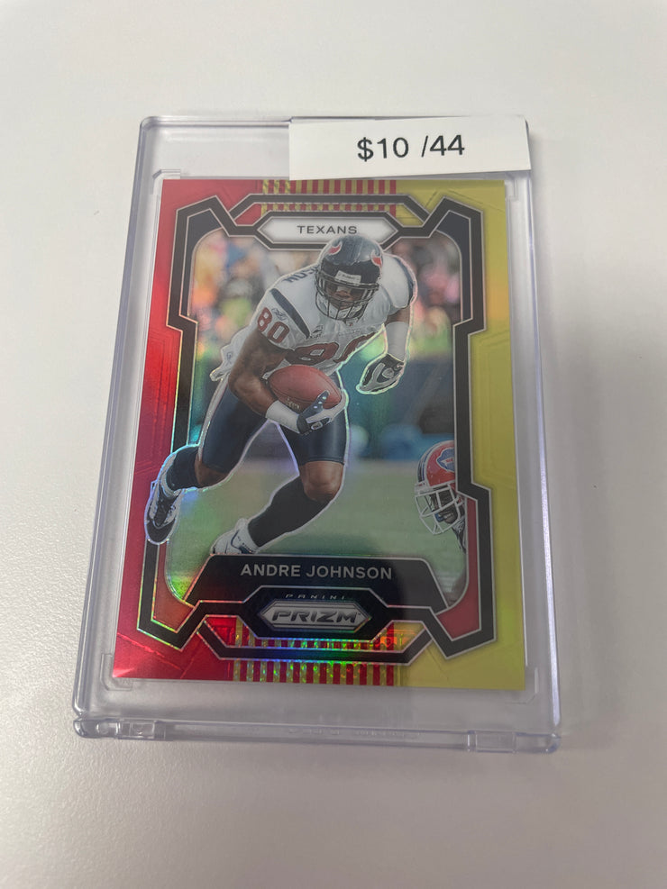 2023 Prizm Andre Johnson Red/Yellow /44 
