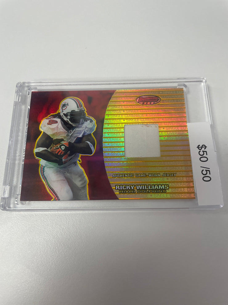 2004 Bowman’s Best Ricky Williams Gold Patch /50 