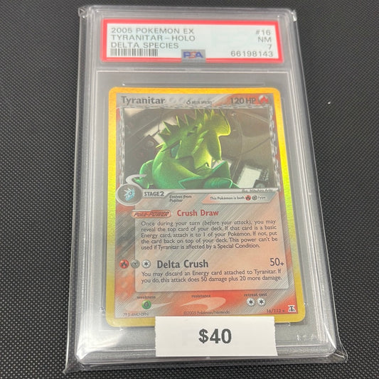Pokémon Tyranitar Delta Species Holo 16/113 PSA 7