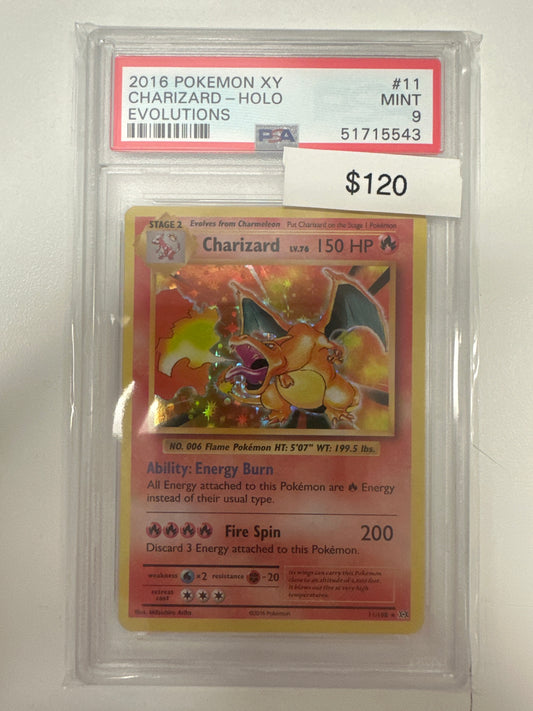 Pokemon XY Evolutions Charizard Holo 11/108 PSA 9