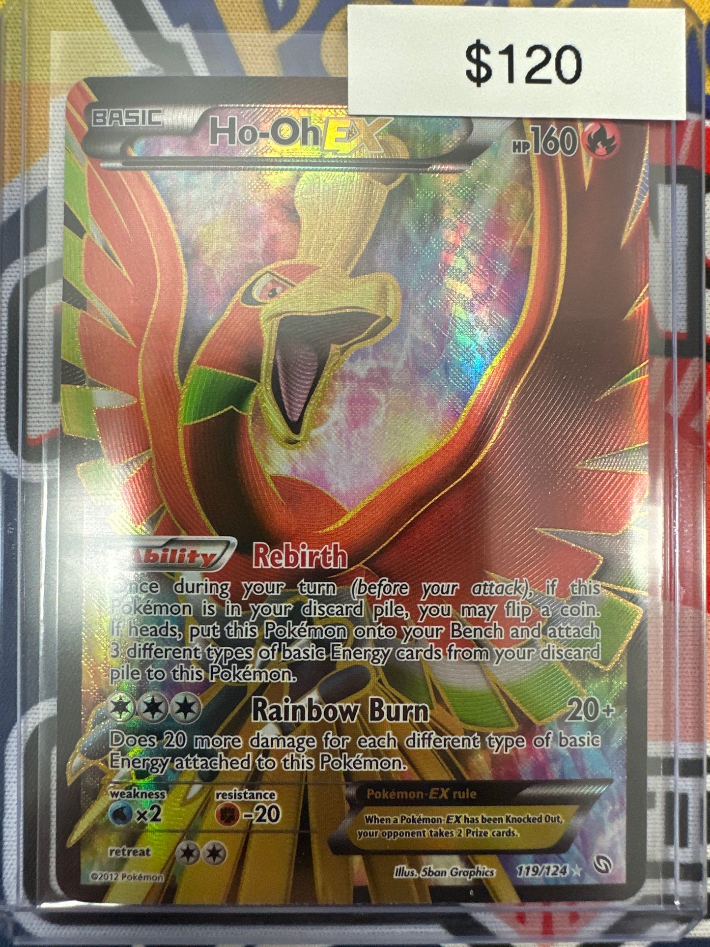Pokemon Dragons Exalted Ho-Oh EX Full Art 119/124