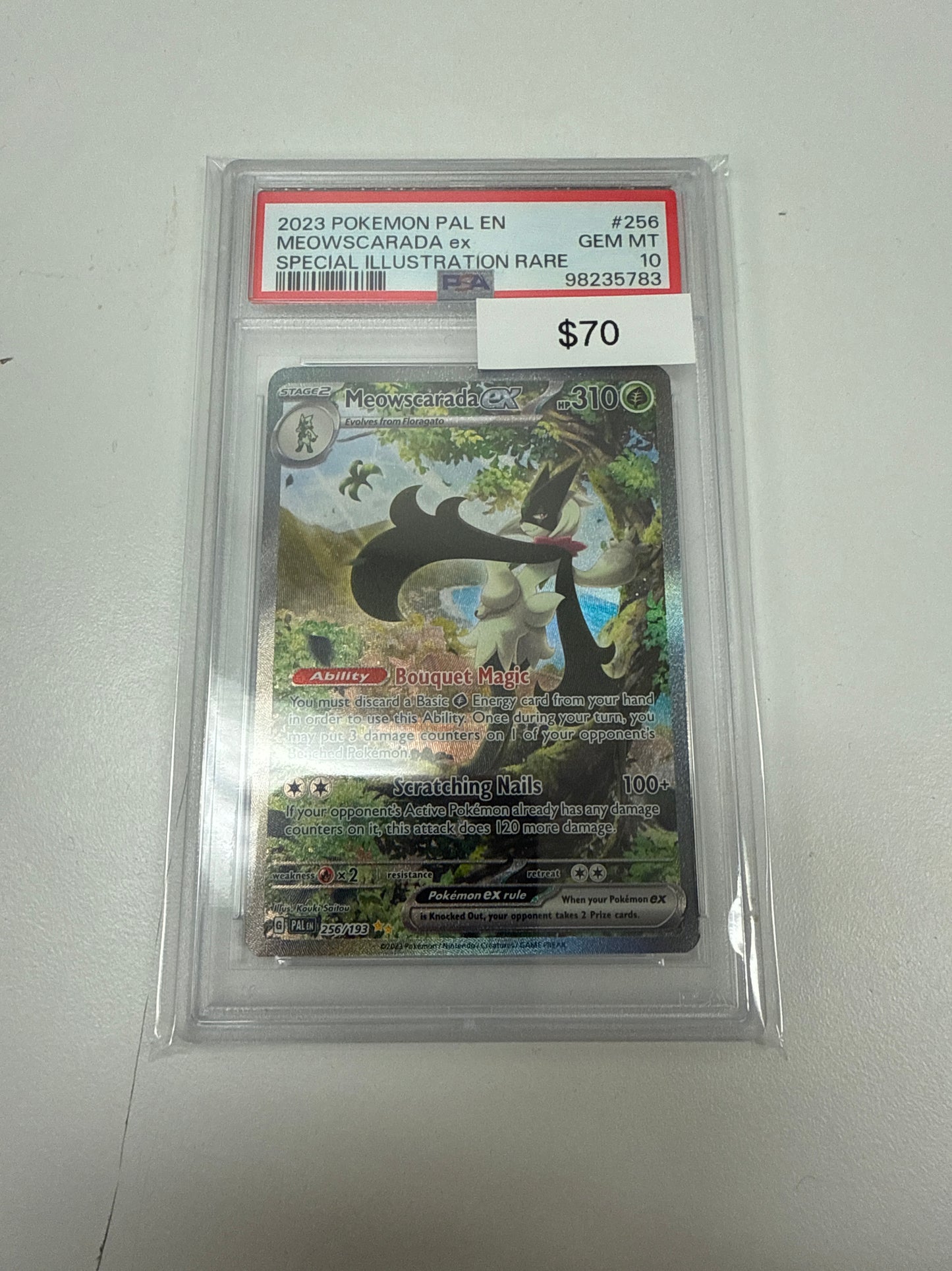 Pokemon Meowscarada Ex SIR #256/193 PSA 10