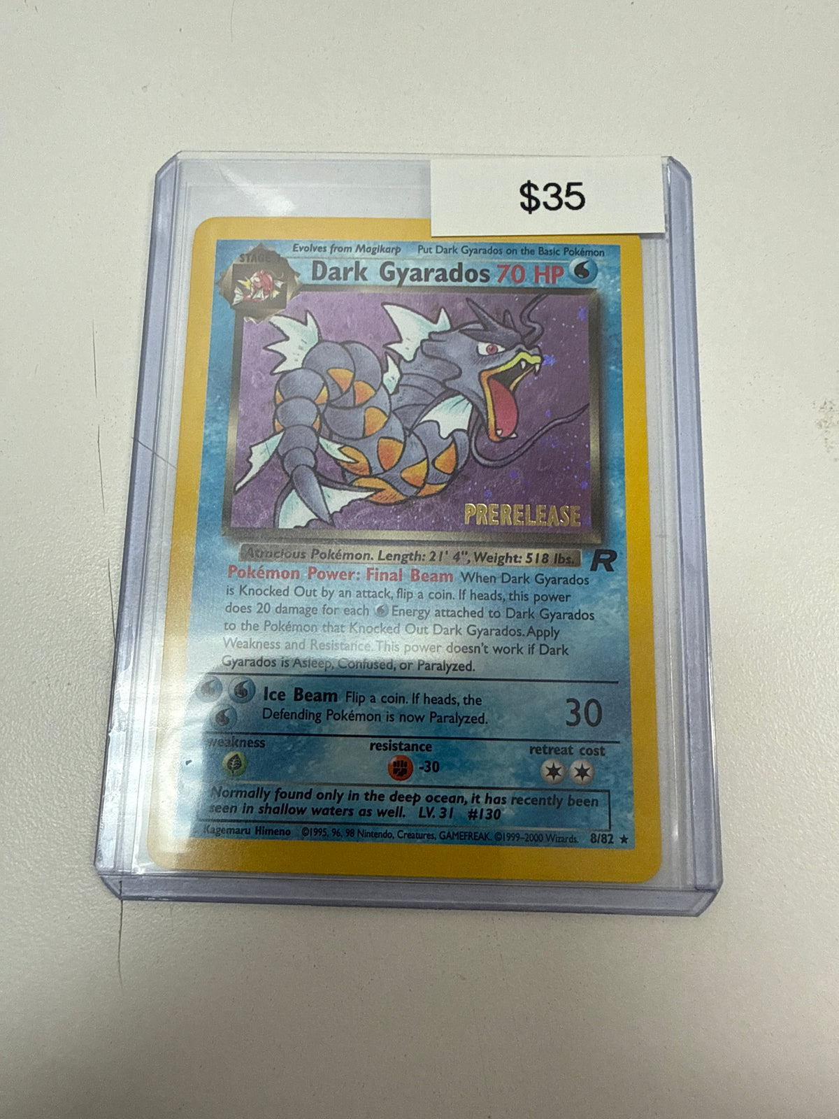Pokémon Rocket Dark GYARADOS Pre Release 8/82