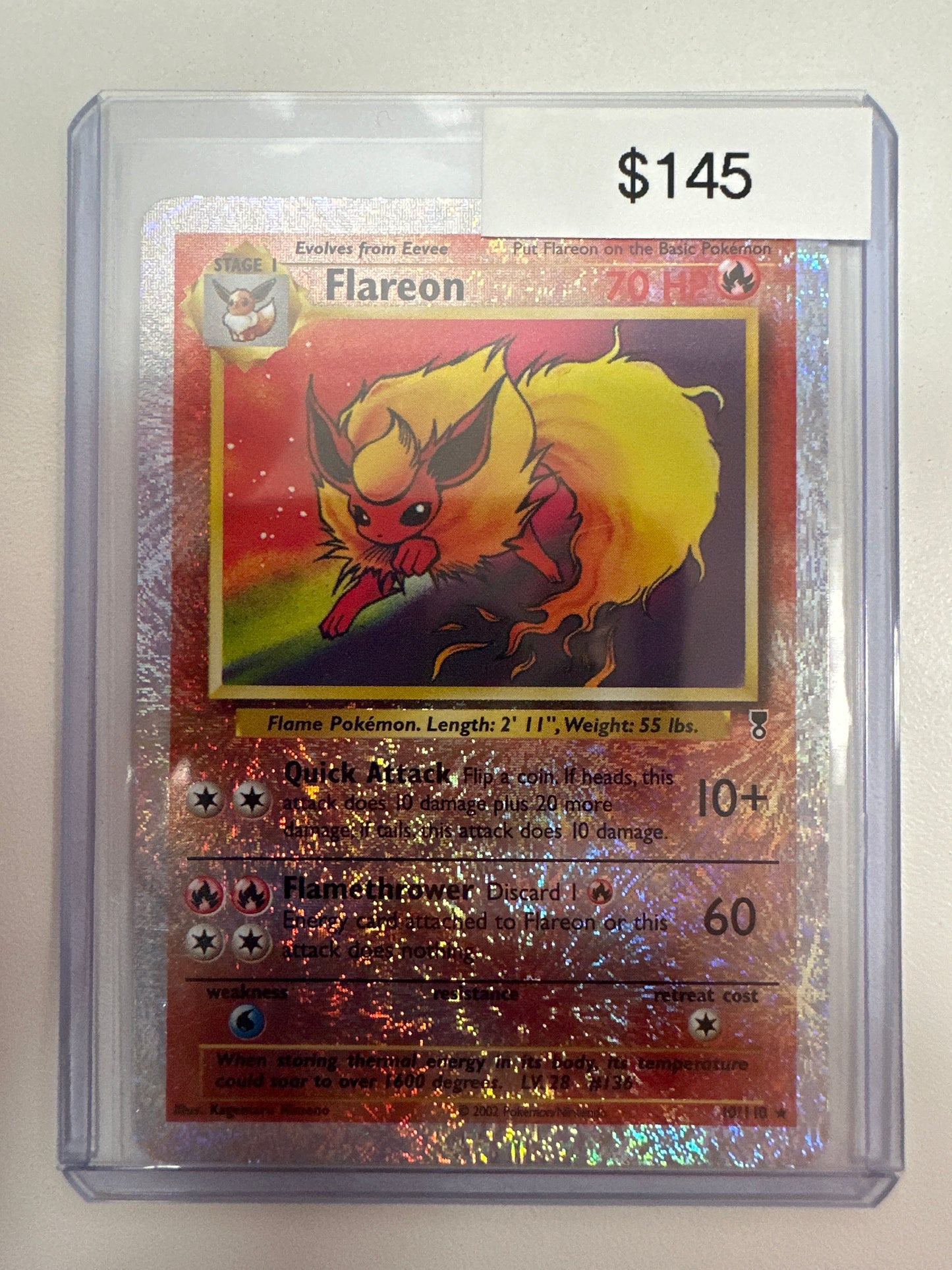 Pokemon Flareon Reverse Holo 10/110