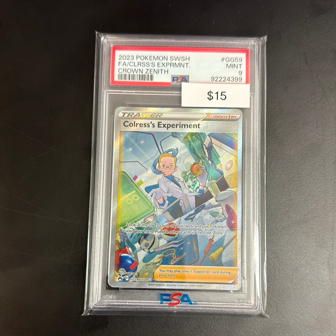Pokémon Crowm Zenith Colress Experiment PSA 9