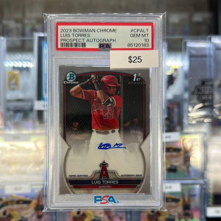 2023 Bowman Chrome Luis Torres Autograph 
