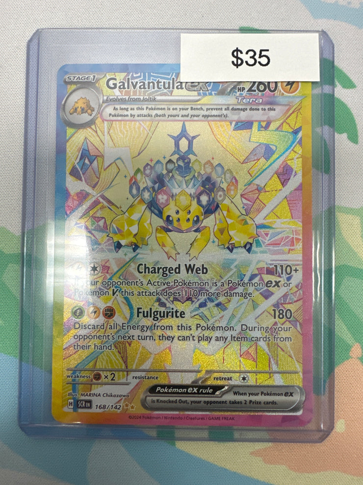 Pokemon Stellar Crown Galvantula ex SIR 168/142