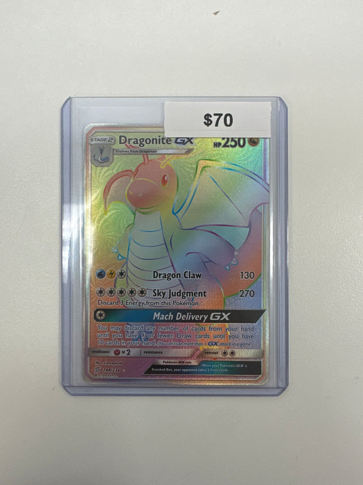 Pokemon Unified Minds Dragonite GX Hyper Rare 248/236