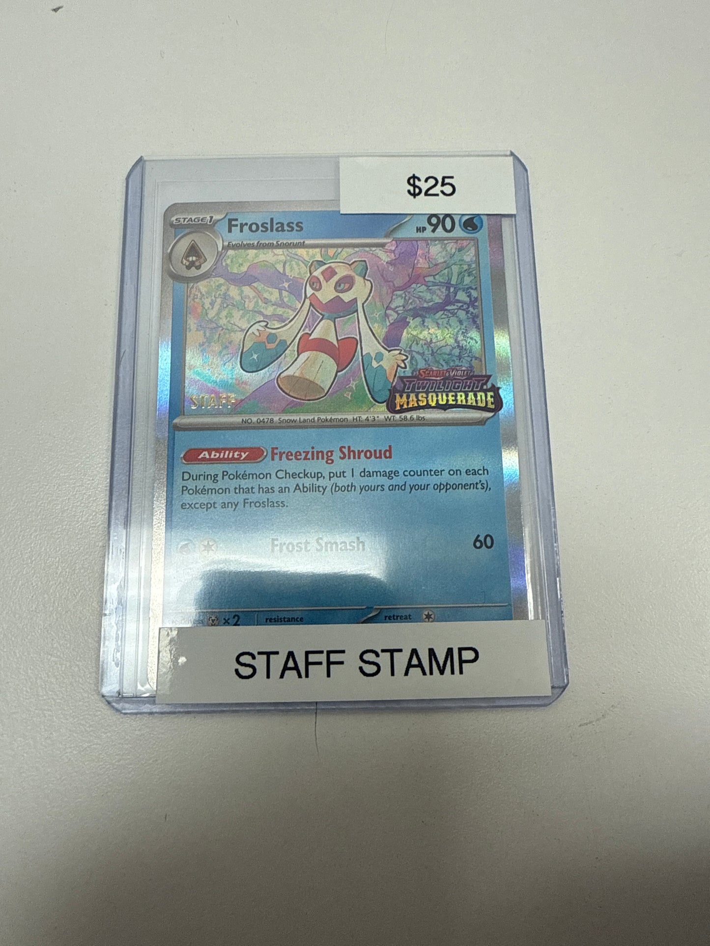 Twilight Masquerade Froslass Staff Stamp #117