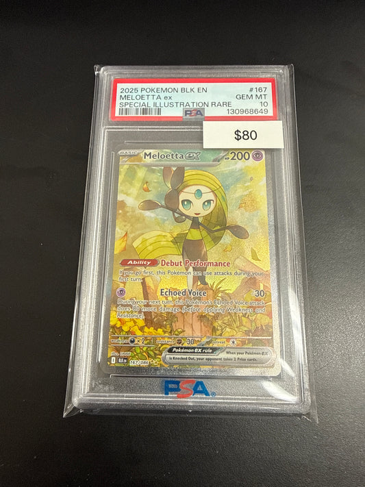 Pokemon Meloetta Ex #167/086 PSA 10