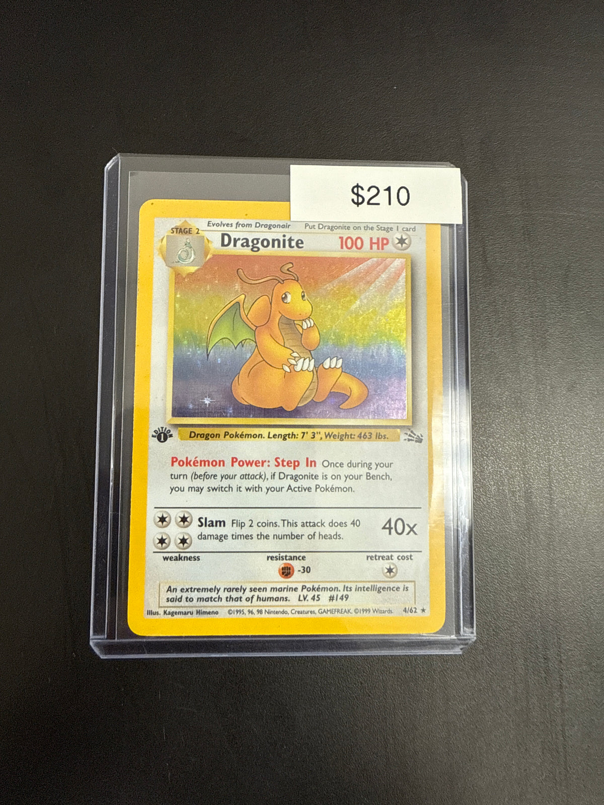 Pokémon Dragonite 4/62 1st Ed.